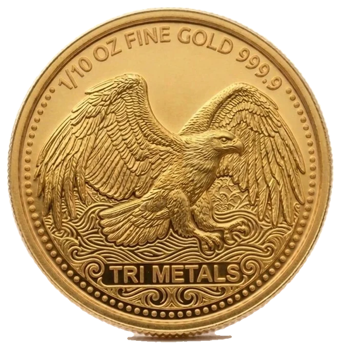 1/10 oz fine gold coin by TRI METALS